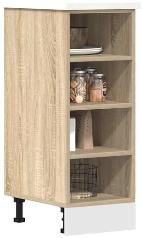 Myheimly Küchenschrank,Unterschrank Küche, Küchenmöbel, Küchenzeile,Standschrank Küche,Wandschränke,Aufbewahrungsschrank Unterschrank Sonoma-Eiche 30x44,5x81,5 cm Holzwerkstoff