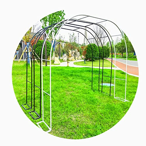 Arche de mariage en métal, pergola de jardin avec plantes grimpantes, structure stable résistante aux intempéries, couleur : vert, taille : L 200 x H 230 cm.