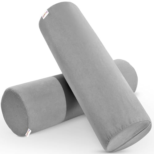 Linodino® Kuschelrollen – Spielsofa Add-ons im 2er-Set | Erweiterungs-Bauteile als Armlehnen, Rollelemente oder kreatives Bauteil für das Kinderzimmer I Delfingrau