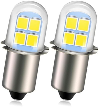 Ruiandsion 2 Stück 4,5V 6V P13.5S LED-Taschenlampen-Ersatzbirne für Fackel Lampe Weiß