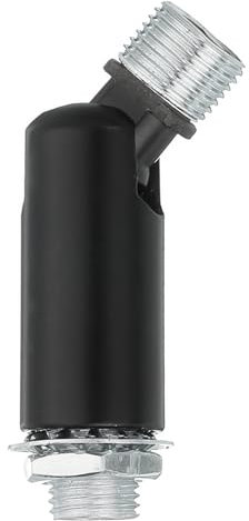 sourcing map Sloped Ceiling Adapter, 180 Degree Swivel M10 Fine Thread Sloped Ceiling Light Fixture Adapter for Ceiling Pendant Light Chandelier Track Suspend, Black