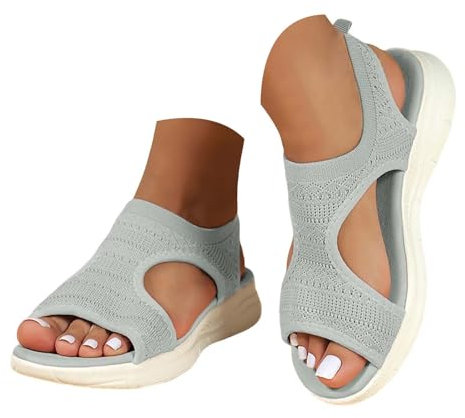 Sandalias Mujer Baratas Sandalias Deportivas ortopédica para Mujer Moda Zapatos con Punta Abierta cuña Lavable de Verano Zapatos para Caminar
