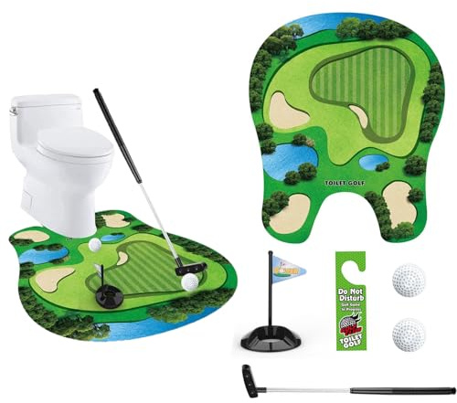 Eabdice Golfset für das Badezimmer, Lustiges Mini Golf Männergeschenk fürs Badezimmer, für Son, Boyfriend, Erwachsene, Husband, Dad, Party, Workstation Fun