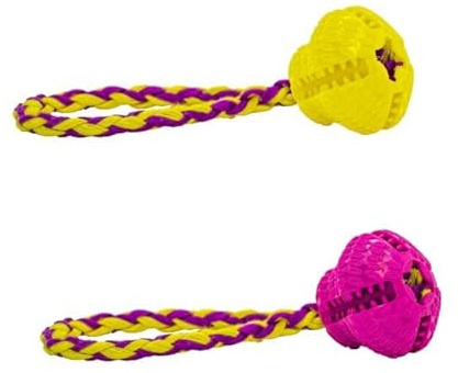 Dog & Puppy Life Chase and Fetch Treat Toys – Durable TPR Dog Ball & Dummy Chew Toys – Interactive Treat Dispensing Toys for Puppies & Dogs – Tough Training, Active Play & Outdoor Exercise Toys