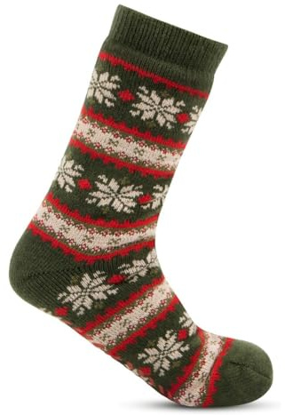 totes toasties® Mens Sherpa Lined Fair Isle Slipper Socks