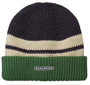 SEALSKINZ Waterproof Bittering | Cold Weather Textured Roll Cuff Beanie Hat