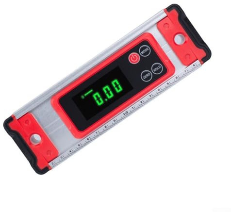Zilimontt Electronic Digital Level with LCD Display and Magnetic Base, 200/300/400mm Aluminum Angle Meter for Construction, ±0.05° Accuracy, Auto Shutoff & Sound (200mm)