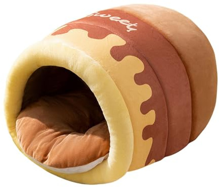 IOIUSKKU Cozy Honey Pot Cat Bed Nest Offering Plush Retreat For Cats And Small Pets Indoor Relaxation Chairs Cat Bed Snooze Sleeping Cozy Kitty For Sleeping