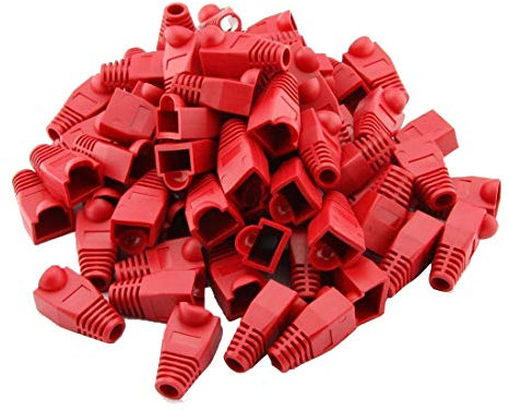 RJ45 Boots Cover,Saim Soft Plastic Ethernet Network Plug Sheath Cable Ends Plug Connector Cover Boot 100 Pcs