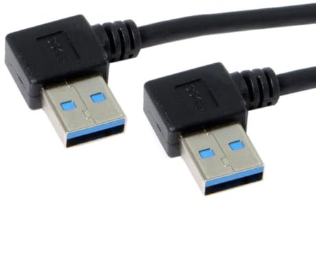 chenyang USB 3.0 câble USB 3.0 90 degrés angle droit câble d'extension de données disque dur ordinateur portable