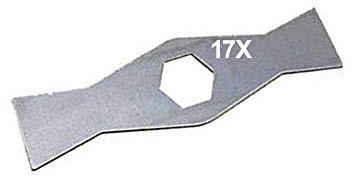 17 Vertikutierer Messer für Gutbrod VS50 MV504 ersetzt: 079.85.013 (17 x 183 mm ZB 27 mm 6-kant für VS50 MV504)