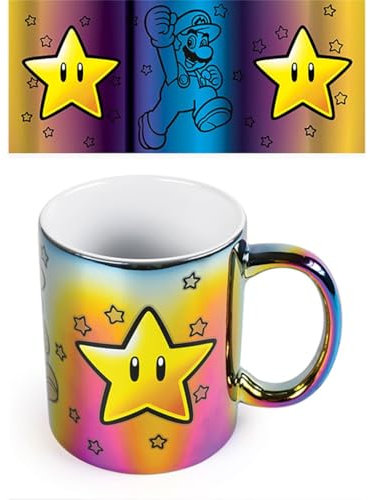 Pyramid International Super Mario - Taza Metálica Star Power, 320ml (FMG25308)