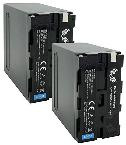 2 batterie SK di ricambio per Sony NP-F990, 10400 mAh, batteria NP-F550 NP-F730 NP-F750 NP-F960 NP-F970 NP-F980 // flash luci video monitor di campo