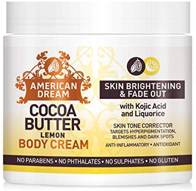 American Dream Zitronen-Kakaobutter-Creme zur Hautaufhellung und zum Ausbleichen, 453 g