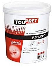 TOUPRET® REDLIGHT 1L Enduit allégé de rebouchage et lissage en pâte Blanc Intérieur Multi-matériaux et multi-finitions