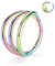 16G Triple Open Stacked Daith Ringe 316L Chirurgischer Stahl Septum Clicker Ring Ohrmanschette Helix Clicker Scharnierring Unisex Creolen Conch Tragus Knorpel Lippenpiercing Schmuck 8mm Regenbogen
