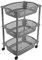 Acan Tradineur - Carrito Verdulero con Ruedas - Modelo HG - Fabricado en Plástico - Multiusos para organizar los Espacios domésticos - 3 Cestas - 61,5 x 41 x 30 cm - Color: Gris
