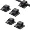 DFsucces Outdoor Cable Clips with Adhesive Tapes,60 Pieces Cable Clips,Light Clips,Decoration Clips,Cord Organizer, Self Adhesive Wire Clips, for Car, Office and Home (Black)