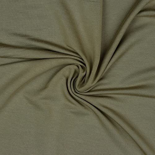 Modalstoff Modal Sweat Sweatstoff Oeko-Tex 0,5m Stoff elastisch Sweatstoff, Farbe:beige