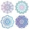 GORGECRAFT 4 Styles 6.3 Zoll Mandala-Fensteraufkleber Statische Blume Des Lebens Glas-Schiebetür-Aufkleber Haftet Wasserdichte Vinylfolie Schlafzimmer Badezimmer-Aufkleber Zur Verhinderung Haustieren