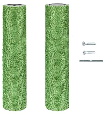 SHENGOCASE Lot de 2 poteaux de rechange pour arbre à chat avec vis M8 Vert 40 cm L 7 cm D