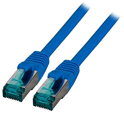 EFB-Elektronik - CAT. 6a Netzwerkkabel - 0,15 m LAN Kabel Ethernet Kabel Patchkabel - RJ45 Anschluss, S/FTP LSZH - blau