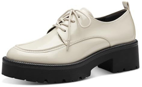 Tamaris Damen Schnürschuhe Vegan; IVORY/beige; 38 EU