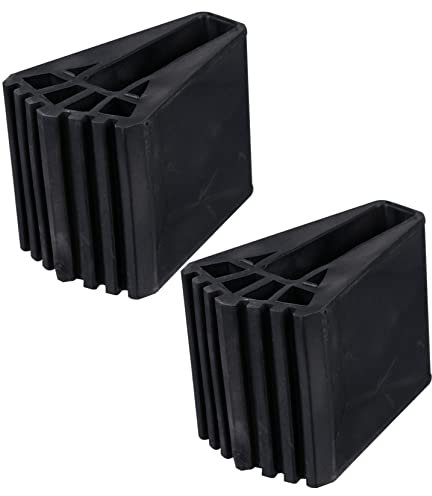 Levemolo Schiebeleiter Füße 2 Sohlenanschlag Verlängerungsauflage Schwarz Bein Für Rutschfestes Zubehör Schuh Rutschleiter Ersatzgummimatte Verlängerungspolster Schutzabdeckung Traversenschuh