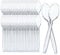 Cucharas Reutilizable de Transparente, Cubiertos de Alta Resistencia, Reutilizables para Actividades de Cumpleaños, Fiestas, Buffets,Bodas,Catering, Barbacoas 100pcs