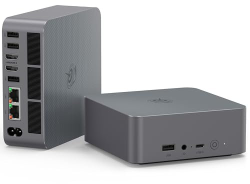 Beelink EQR6 Mini PC AMD Ryzen 5 6600H (up to 4.5GHz), 16GB DDR5 RAM 500GB PCIE4.0 SSD Dual LAN Mini PC, AMD Radeon 660M, Dual HDMI/ WiFi6/ BT5.2/ Home/Office/Build-in Power Supply Mini Computer