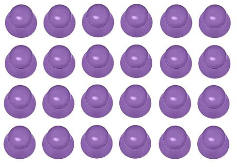 DESERMO 24er Set Kugelknöpfe für Kochjacken | Hochwertige Kochjackenknöpfe für alle Kugelknopf-Kochjacken | Profi Kochknöpfe mit großer Farbauswahl (lila)
