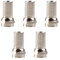 Tabanzhe 5-Pack Waterproof F Plug Connectors - Micro Screw/Twist On Design for Aerial Coaxial Cable,Secure and Reliable Connectivity for Satellite TV Installations in Various Weather Conditions