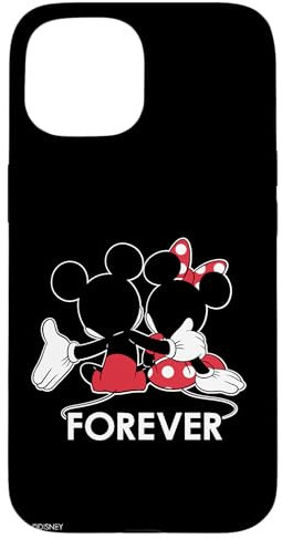 Hülle für iPhone 15 Disney Mickey and Minnie Mouse Silhouettes Forever