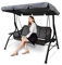 Wudlad Garden Swing Canopy Replacement,Canopy Outdoor Waterproof Swing Chair Canopy Replacement for Swing Seat Canopy Swing Chair Cover,UV Resistant Patio Hammock Cover Top Garden Swing Cover (M)
