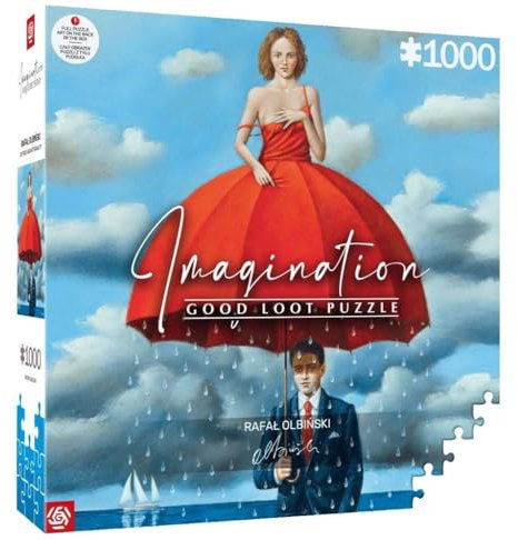 Good Loot Imagination : Rafał Olbiński The Shape of Color Green - Jigsaw Puzzle 1000 Pieces - Craft Puzzle Collection - Canvas Effect - for Adults and Children 12+ - 68.3 x 48 cm