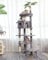 Cat Tree, 195cm Cat Scratching Post Stable Cat Tower for Indoor Cat, Activity Centre Cat Climbing Tree with Cat Houses, Hammock, 4 Sisal Posts, Ladder, and Rest Place