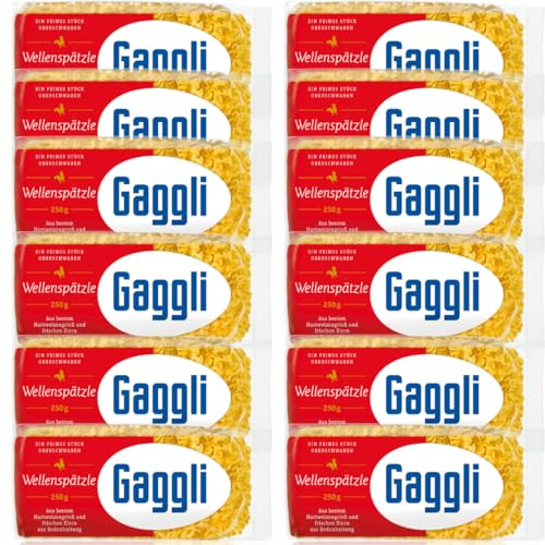 Gaggli Wellenspätzle pasta nudeln 250 gramm x 12 Stück