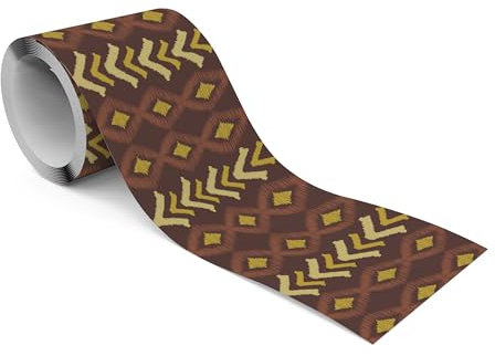 Muralo - Selbstklebende Bordüre - Tapetenbordüre Wandbördure - Dekorative Wandtatto für Wände, Möbel, Decken, Tapeten, Wandverkleidungen, Türen - Ethnisches Muster - Br.10cm x Hö.300cm