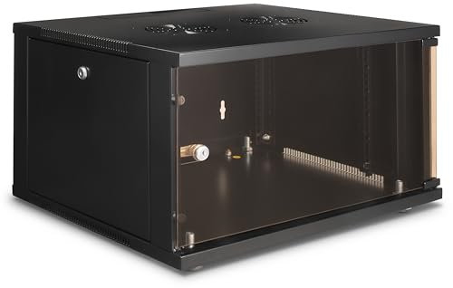 Platinum Enclosures 6u 600mm Wall mounted or Floor Standing Data Cabinet, 19 Inch Storage Rack for Home Office, Removeable Side, Lockable Door and Sides