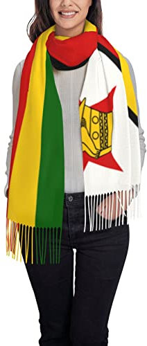 OZLOYFMJL Schal mit Flagge von Simbabwe für Damen und Herren, warme Winterschals, großer Schal, Wickelschal, Geschenke