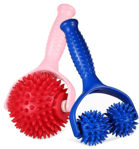 GARVALON 2stücke Handheld Massageroller Für Nacken Und Rücken Mit Ergonomischem Design Für Manuelle Muskelmassage Und Entspannung Für Zuhause Und Unterwegs
