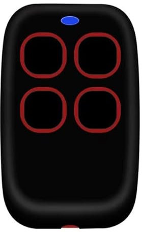 ELLEDI' | TELECOMANDO UNIVERSALE PER CANCELLO | FREQUENZA 433MHz | RADIOCOMANDO 433MHZ PER CANCELLI A CODICE FISSO | FIXED CODE | TASTI GRANDI | BATTERIA INCLUSA (ROSSO)