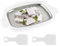 Rodillo de helado instantáneo, bandeja de hielo casera, rodillo para hacer hielo, sartén de acero con 2 espátulas, plato instantáneo para hacer helado suave (25 x 19,5 x 4 cm)