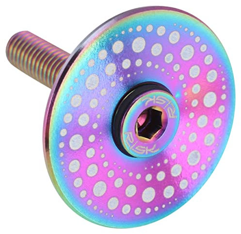 INOOMP Fahrrad Headset Kappe Titanlegierung Mit Schraube Leicht Und Druckresistent Fahrrad Zubehör Für Mountain Rennrad Langlebig Einfache Montage Farbige Galaxy-optik