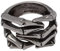 Alchemy England Ring Mrs. Mothersole's Curse – Gothic-Skelett-Handwickelband, Silber, L-N