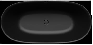 Kaldewei MEISTERSTÜCK OYO DUO Mod. 1050-4035, freistehende Badewanne, 1630x770mm, ohne Überlauf, 205043540676, Farbe: schwarz matt 100