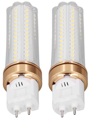 Oreilet 2 Pcs G12 LED Bombillas, Bombilla LED G12 de 20W 2000 3000K con Angle Iluminación 360 ​​grados (Equivalente a 150W Halógena), Lámpara de techo para Casa (luz blanca)