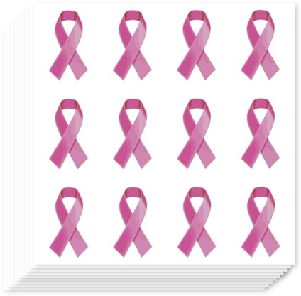 AHANDMAKER 240 Stück Selbstklebende Planer Aufkleber Mit Rosa Schleife Aufkleber Zum Thema Brustkrebs Bewusstsein Für Kalender Scrapbook Basteln Kunst Geschenktüte Siegel Dekor