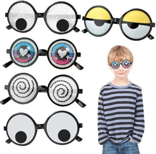 XEERUN 5 Stück Partybrillen Weihnachten, Lustige Brillen Mit Wackelaugen, Weihnachten Lustige Sonnenbrille, Partybrille, Wackelaugen Partybrillen Für Foto-Requisiten, Kostümzubehör, Cosplay Party