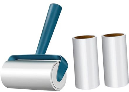ARTSEWPLY Pet Hair Lint Roller 4pcs Set with Handle and Tearable Adhesive Rolls, Portable Hair Cleaning Tool for Cat and Removal, Suitable for Travel and Home Use